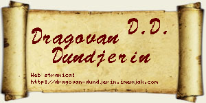 Dragovan Dunđerin vizit kartica
